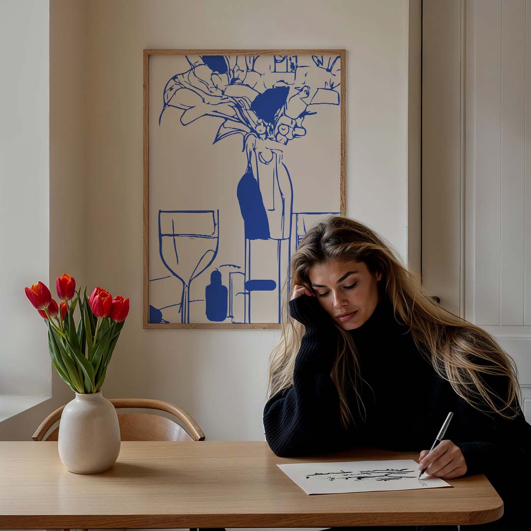 Stijlvolle Ontbijtclub – culinaire wandkunst als portret poster