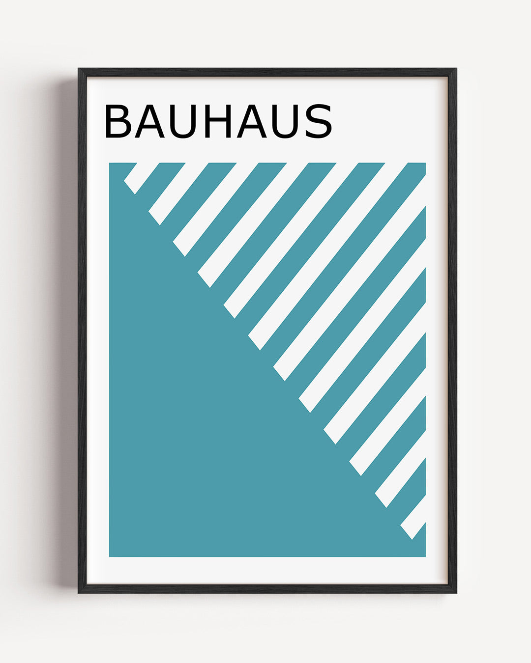 Diagonal lijnen – staande Bauhaus poster als wanddecoratie