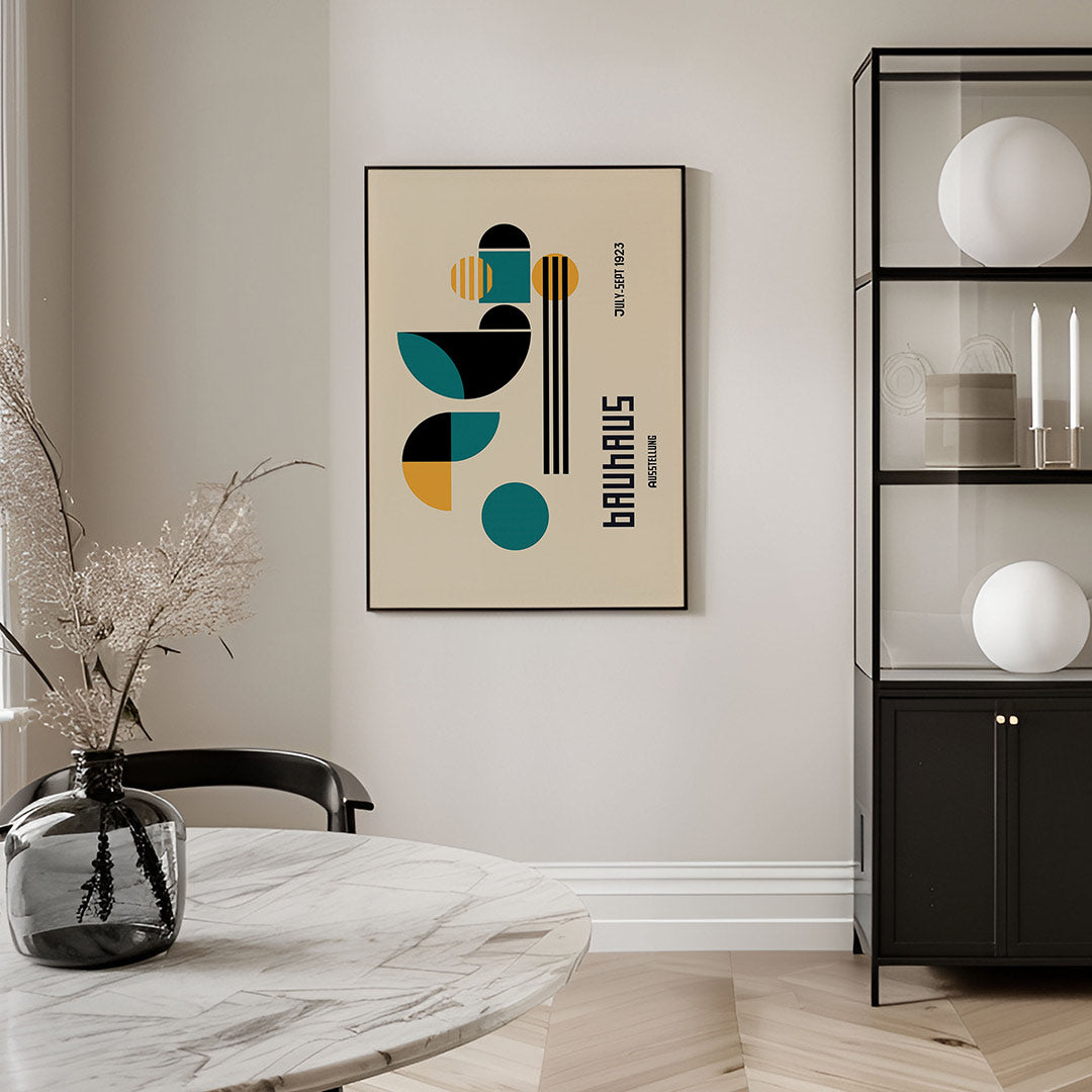 Vormen en vlakken – geometrische Bauhaus poster in staand formaat