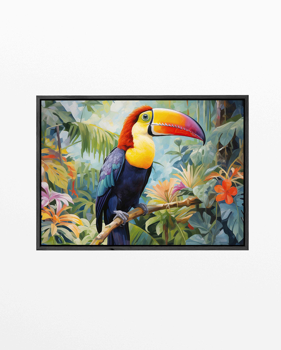 Vrolijke toekan – Jungle kunstwerk – liggend jungle kunstwerk