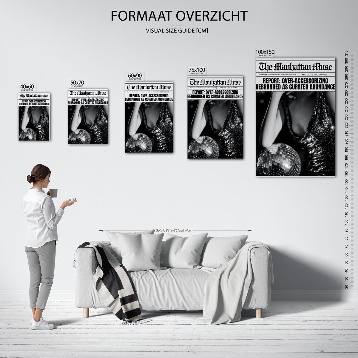 Glinsterende elegantie – staand wanddecoratie kunstwerk