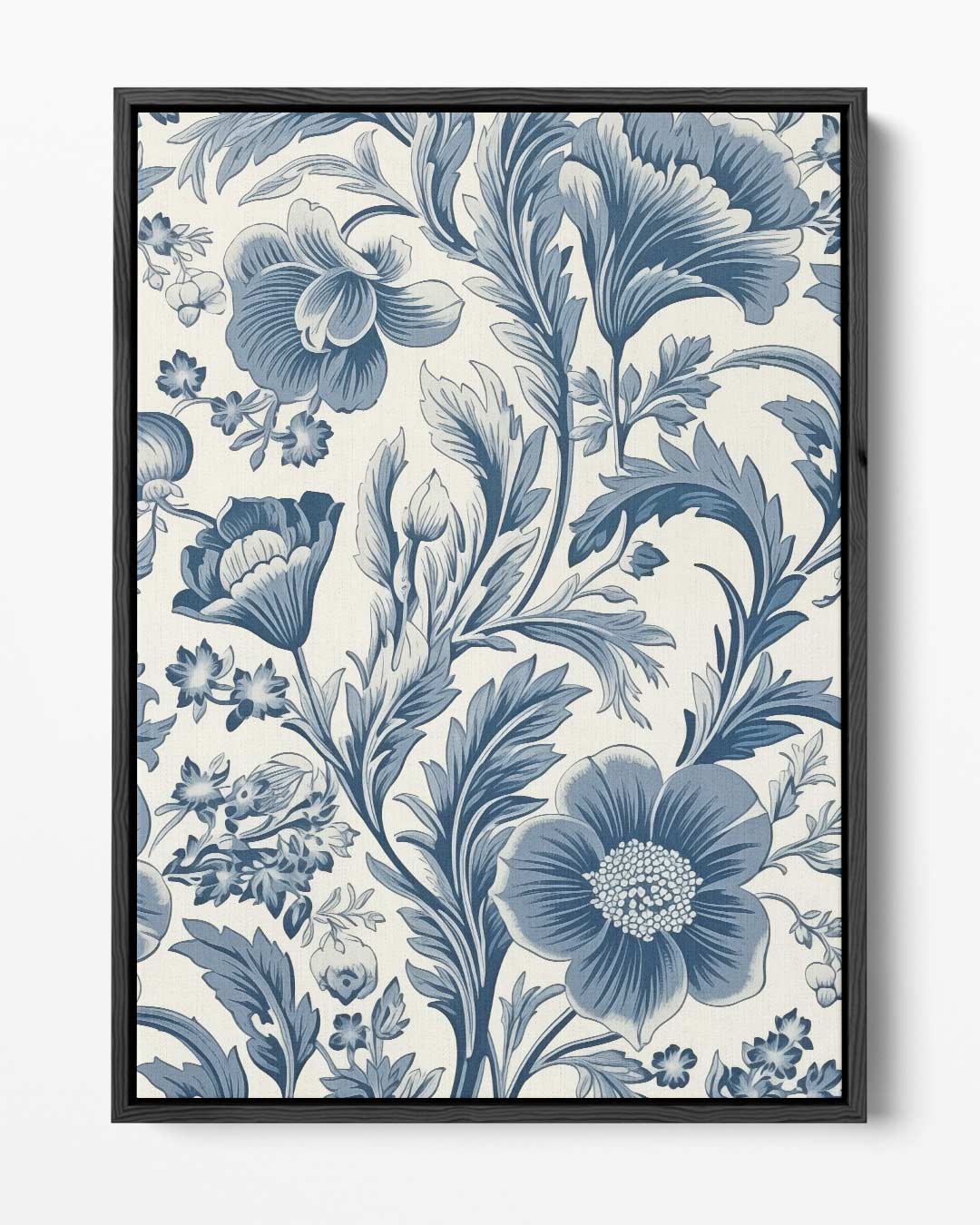 Bloeiend Blauw Wandtapijt – portret kunstwerk als wanddecoratie
