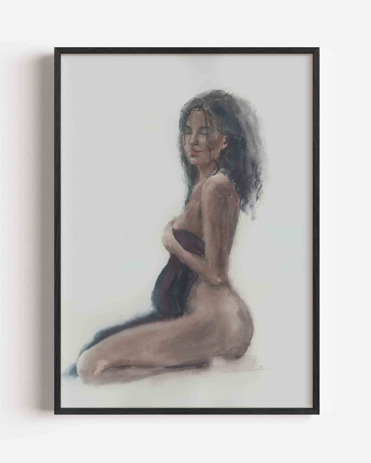 Zittende vrouw – Élan Féminin portret poster als wanddecoratie