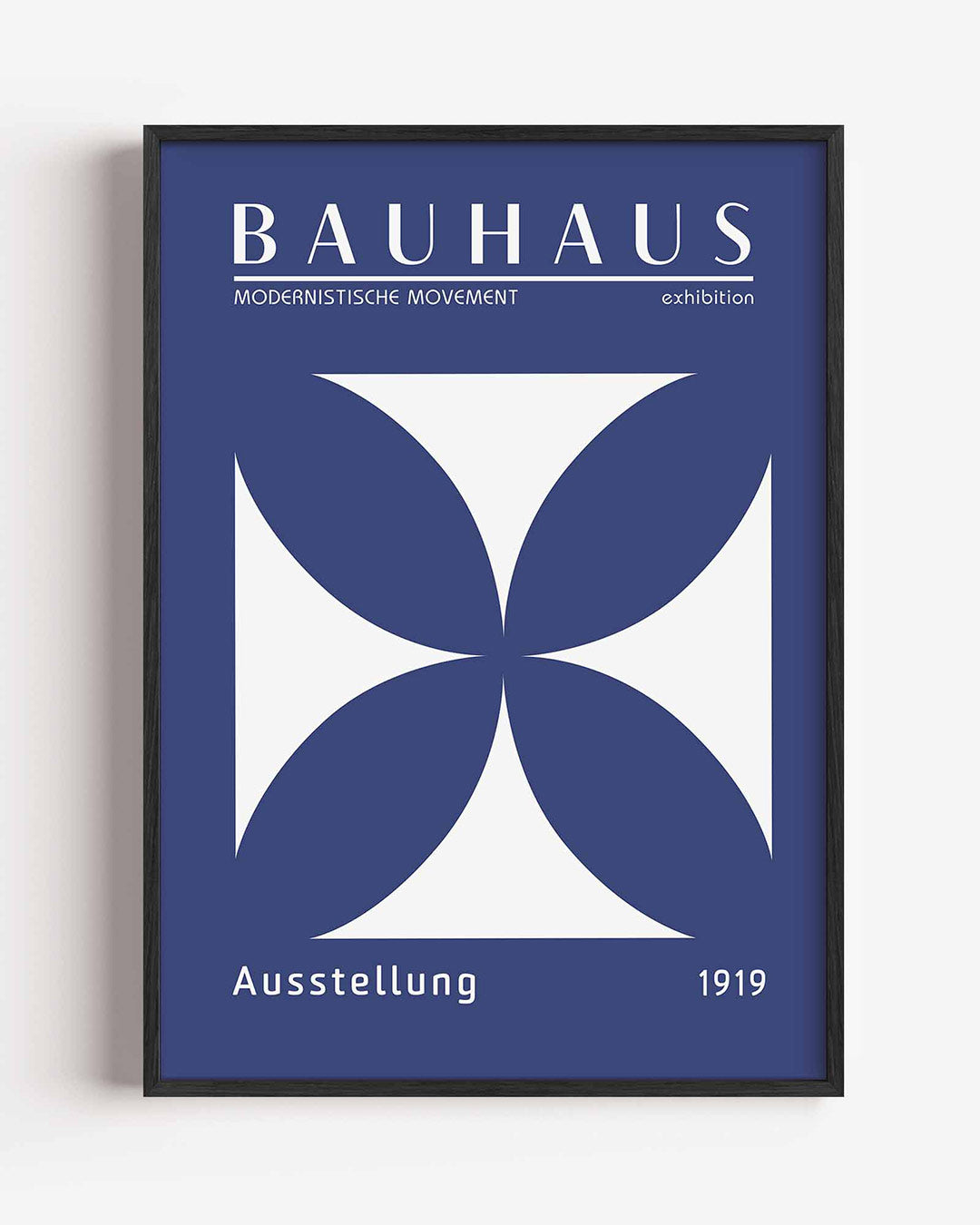 Vorm en balans – staande Bauhaus poster als wanddecoratie