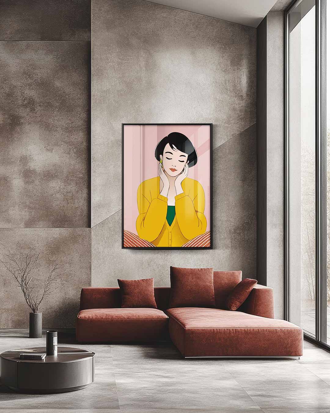 Vrolijke Rust – staande wandkunst voor woonkamer of interieur