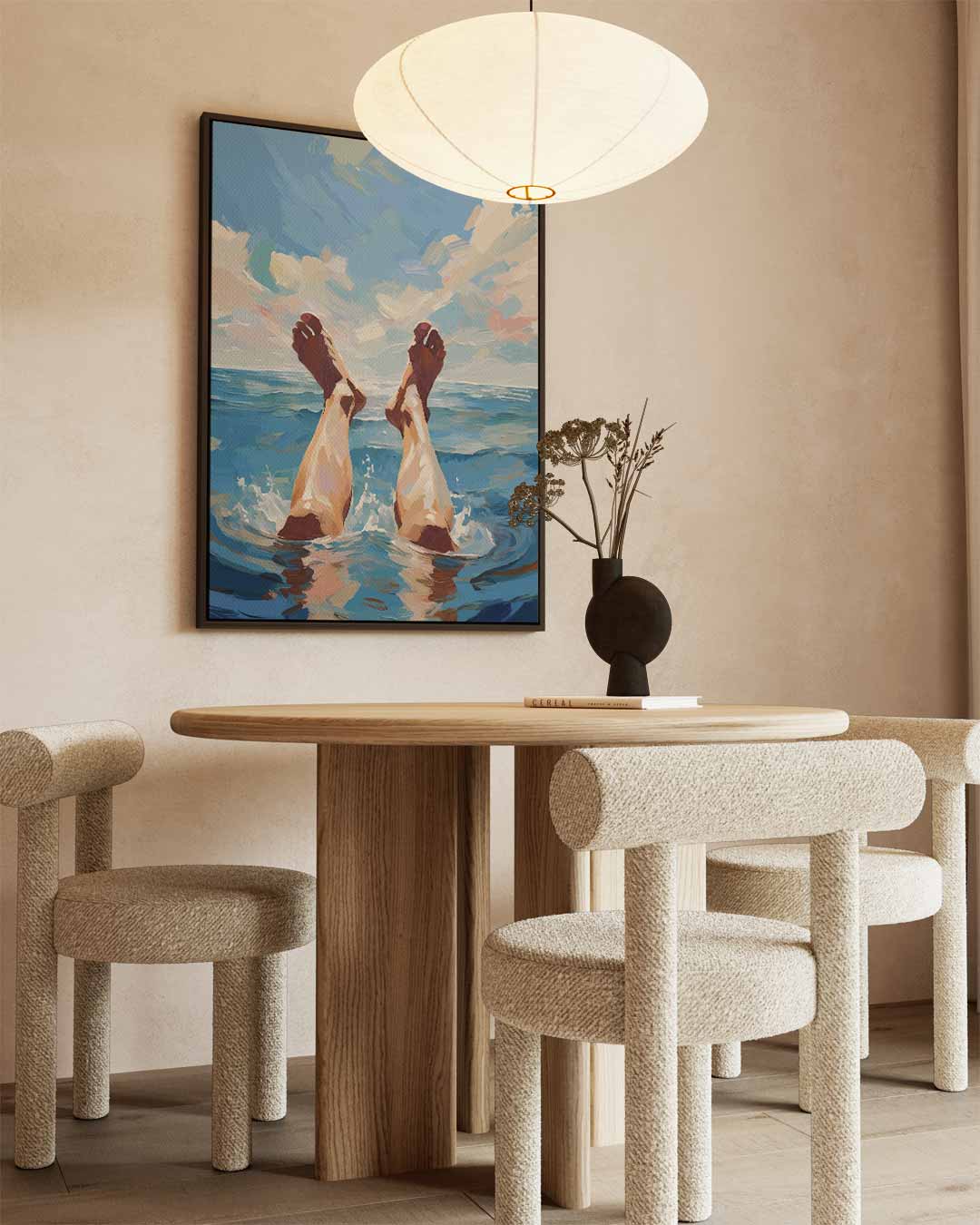 Eropuit in de Zee – staand kunstwerk voor modern interieur
