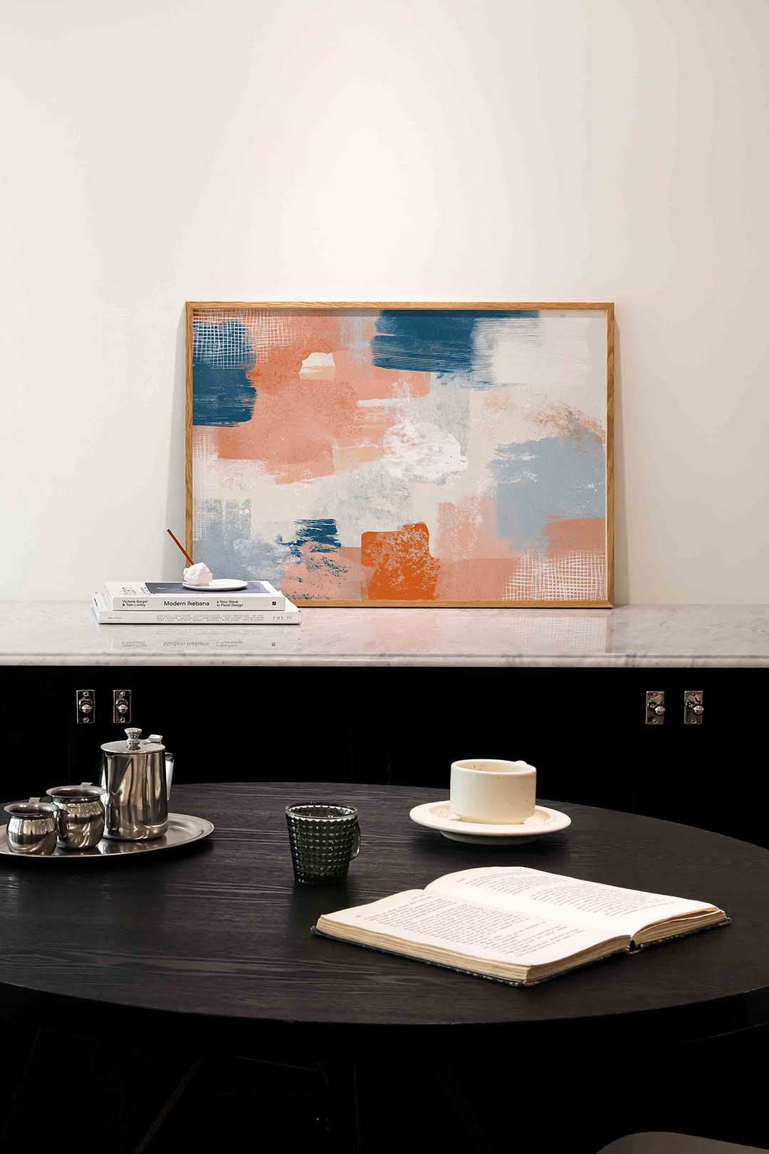 Abstracte vormen – abstracte poster in liggend formaat