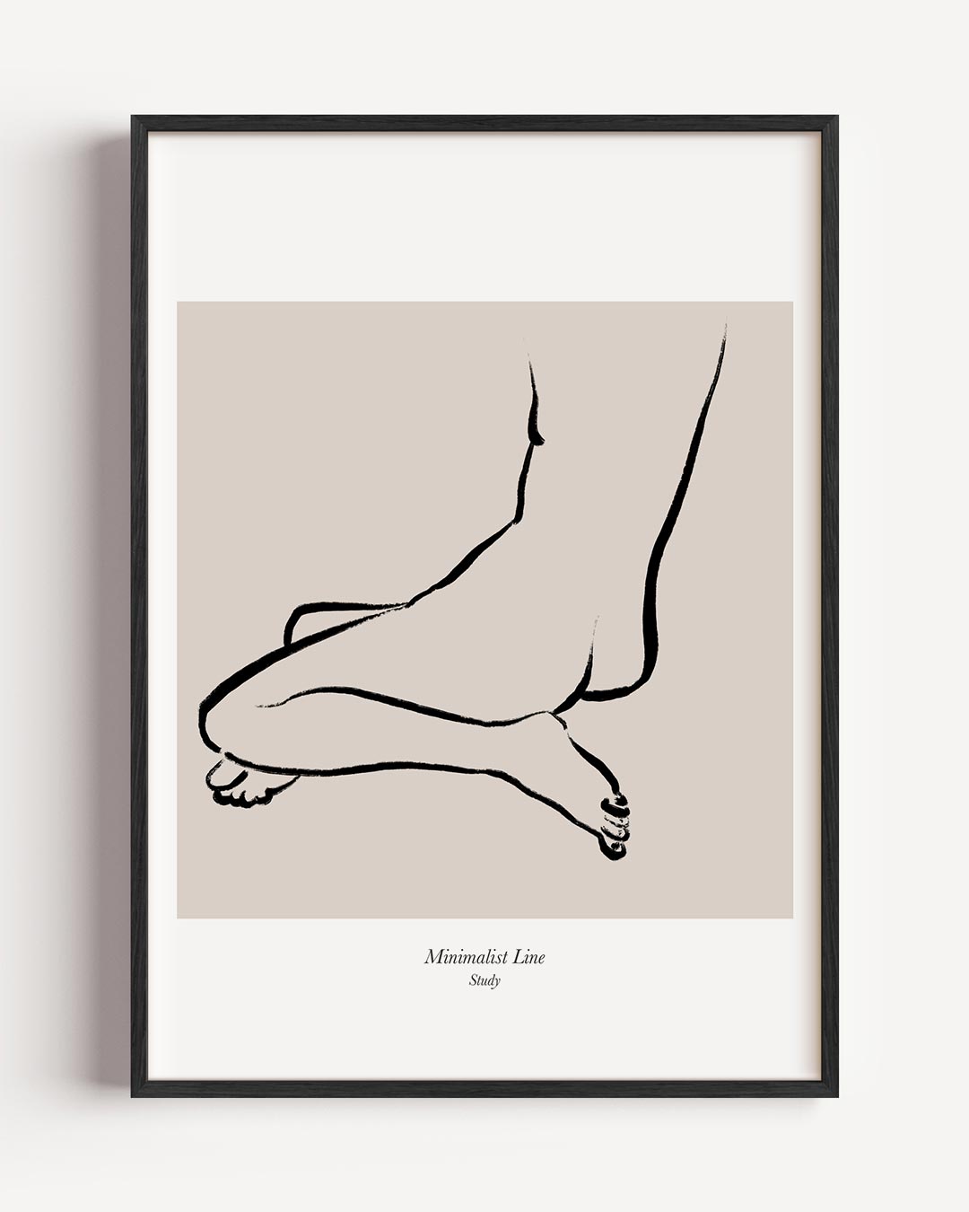 Elegante Lijntekening Vrouwelijke Vorm – lijntekening portret poster als wanddecoratie