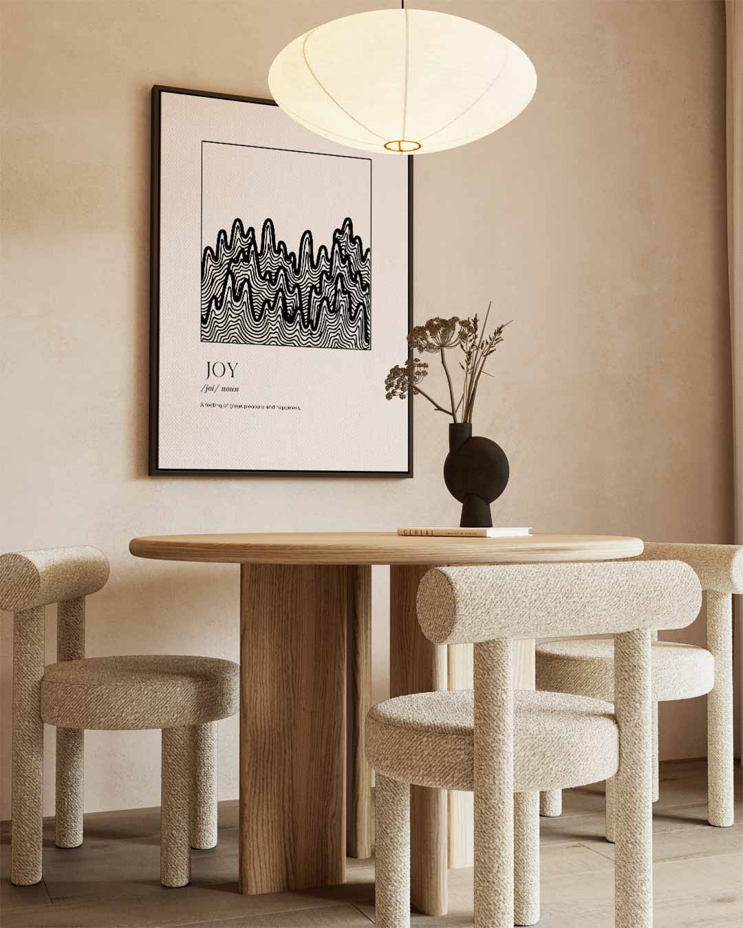 Joyful Lines – dibond wanddecoratie in staand formaat