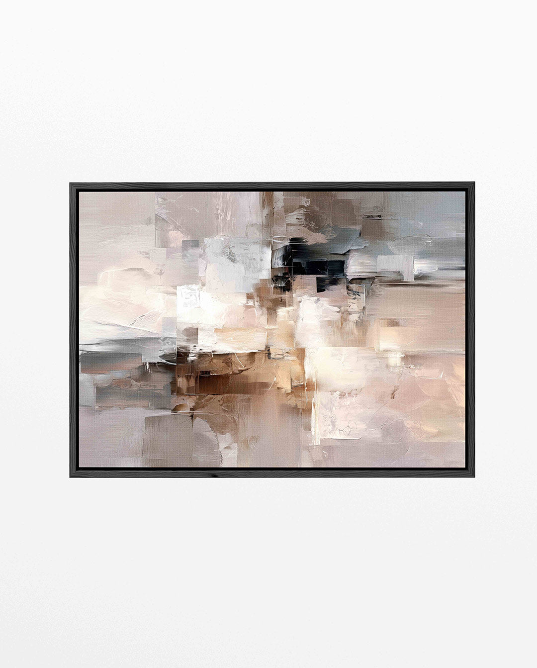 Gelaagde compositie – Abstract kunstwerk – liggend abstract kunstwerk