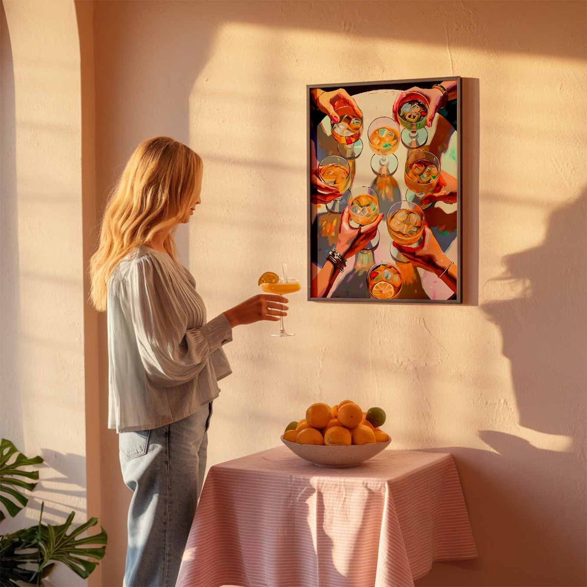 Gezellige Cheers Avond – keuken poster als sfeervolle staande wanddecoratie