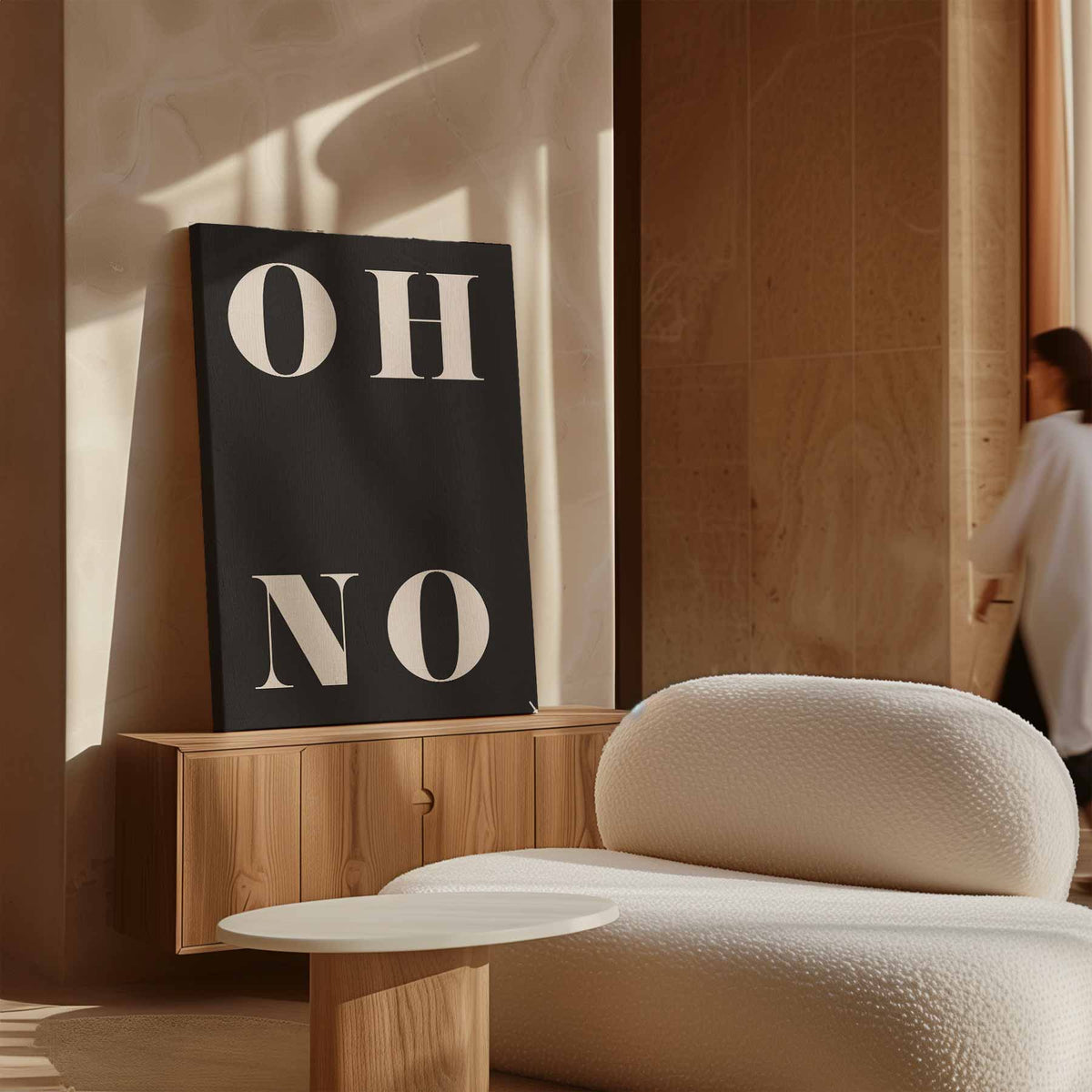 OH NO Typografie Art – dibond kunstwerk als wanddecoratie