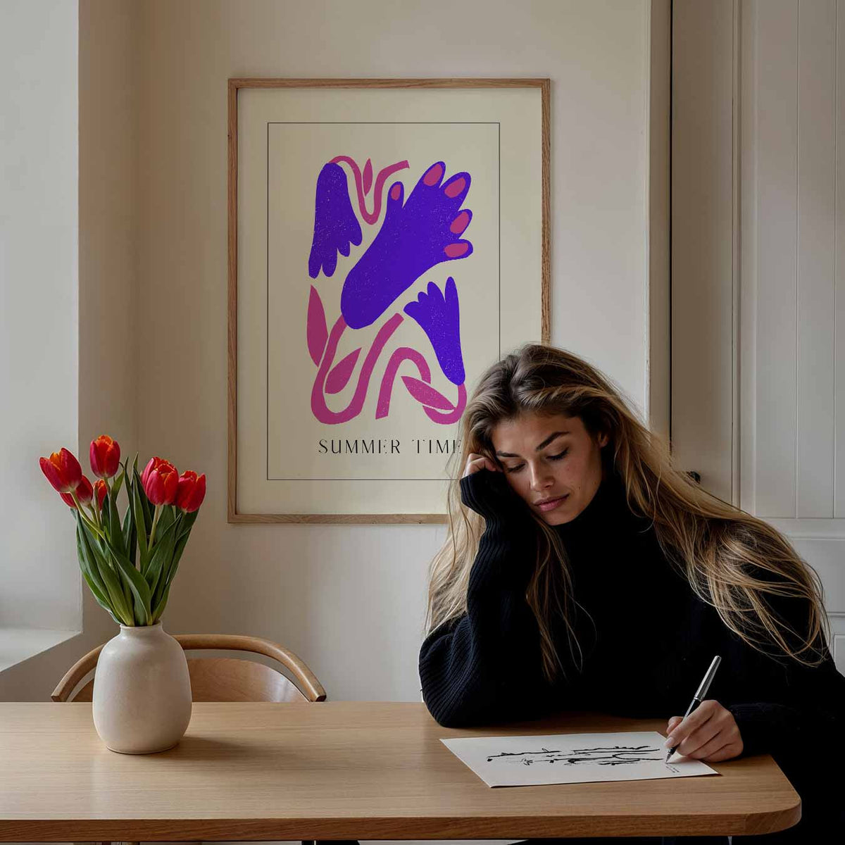 Vrolijke Zomertijd – Popart poster als moderne urban wanddecoratie