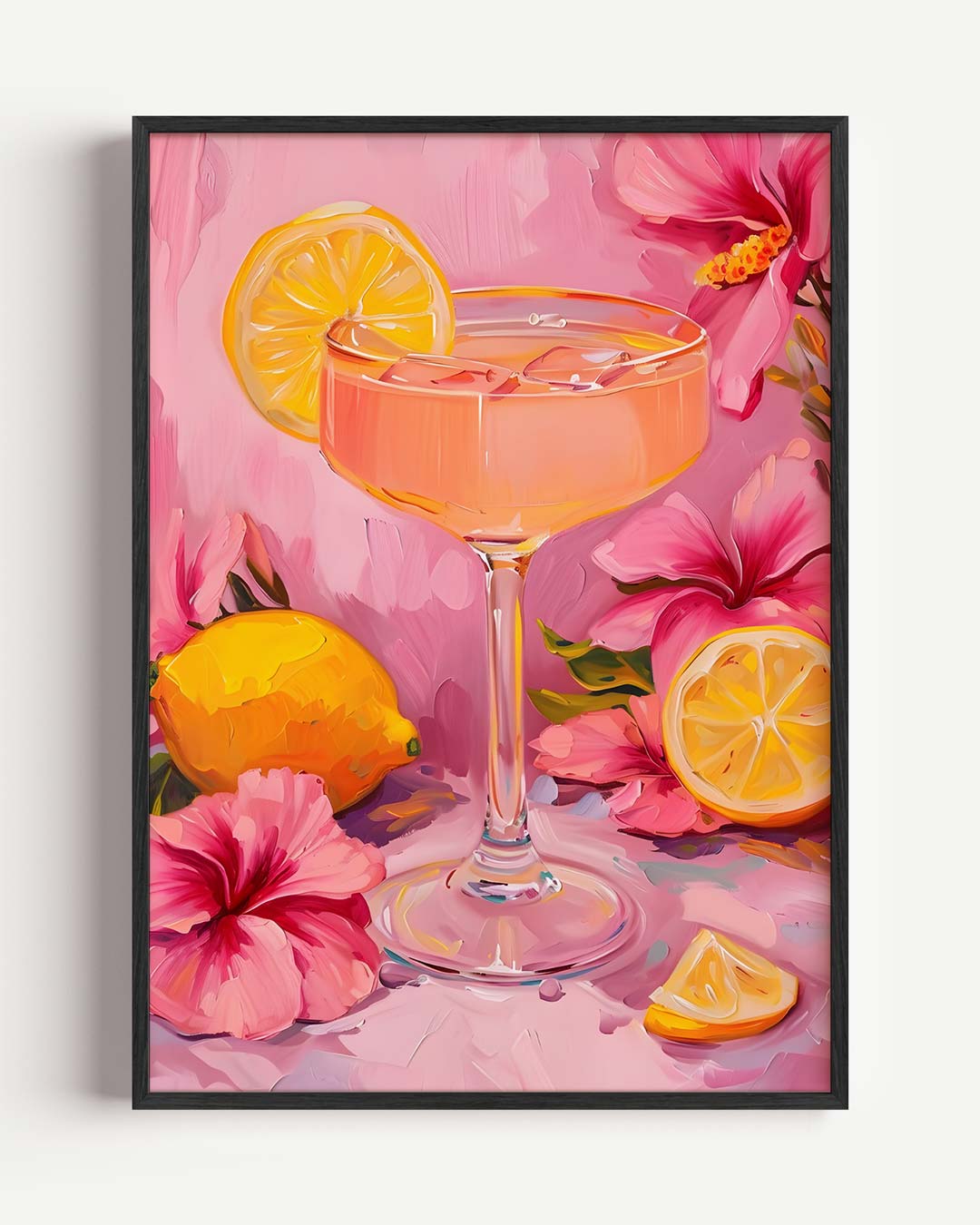 Zomerse Cocktailbeker – Popart en Streetart portret poster als wanddecoratie