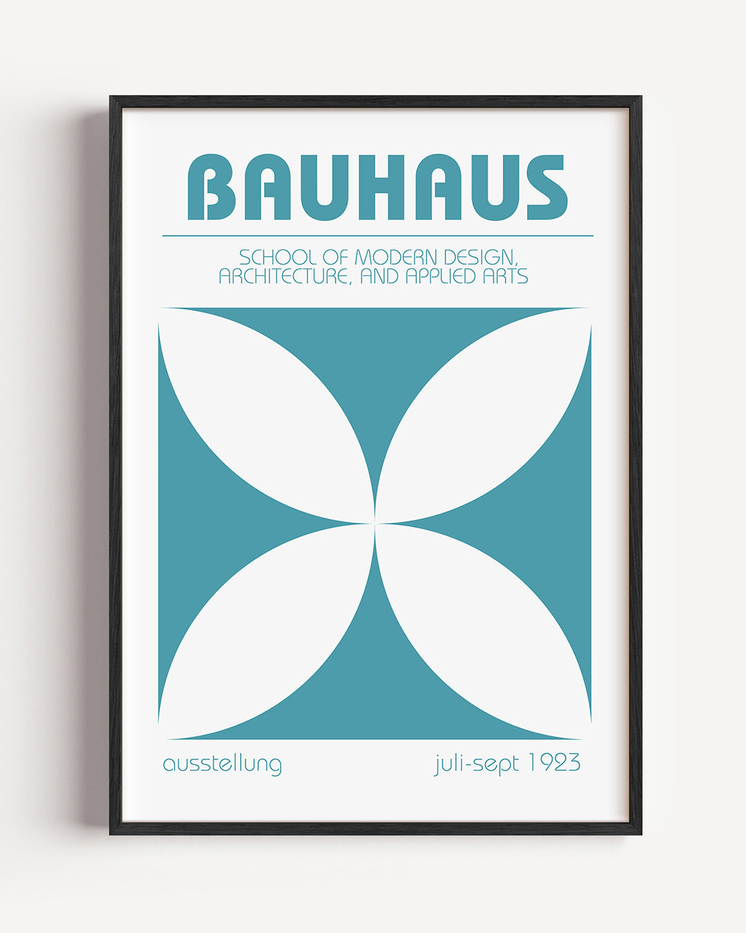Vorm en balans – staande Bauhaus poster als wanddecoratie