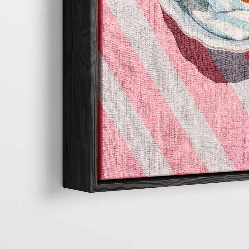 Zomerse Vrucht in Strepen – plexiglas wanddecoratie in portret formaat