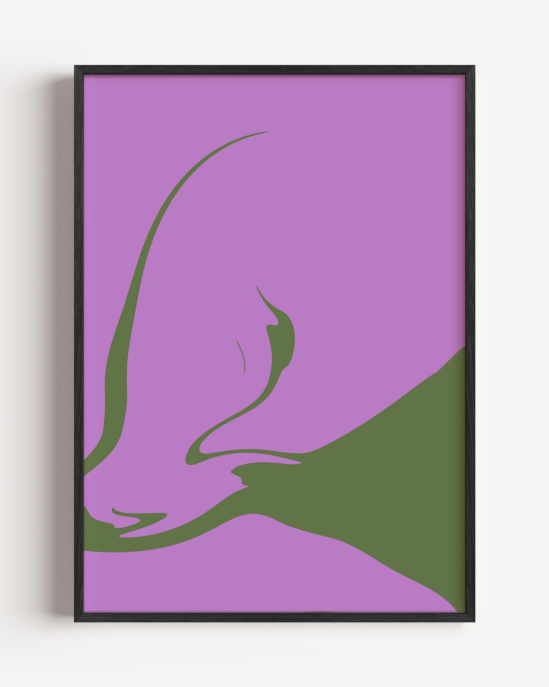Elegante Abstracte Benadering – kleurrijke abstracte portret poster als wanddecoratie