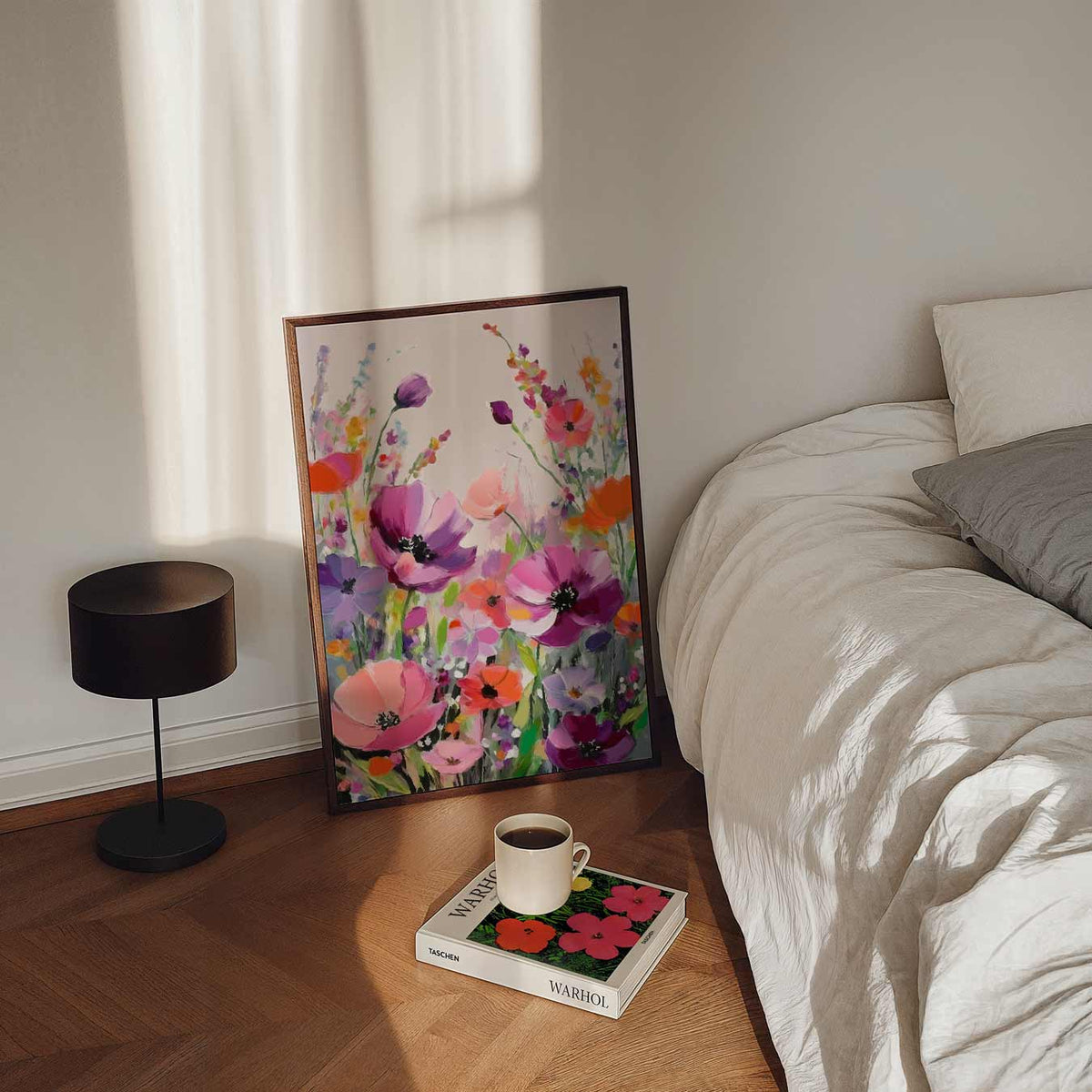 Bloeiende Kracht – staande bloemen wanddecoratie van WallArtistic