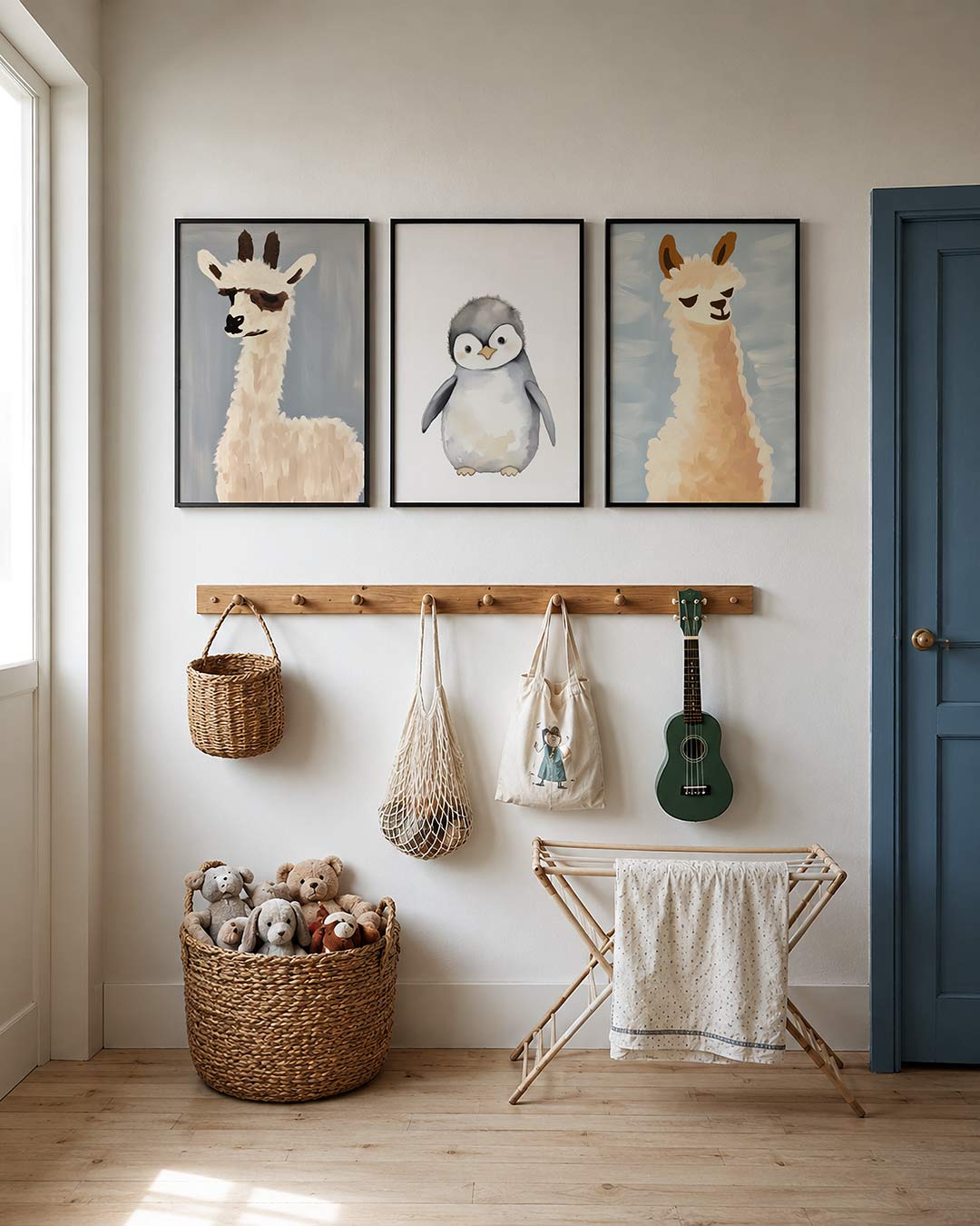 Zachte lijnenvormen posterset – detailweergave – een speelse compositie met zachte, vloeiende lijnen en