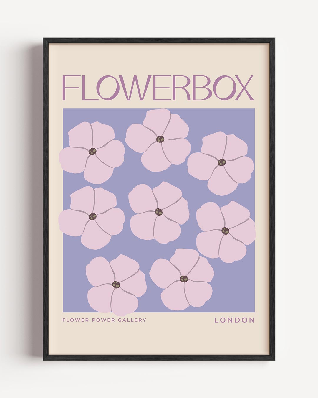 Bloemen in Pastel – typografie portret poster als wanddecoratie