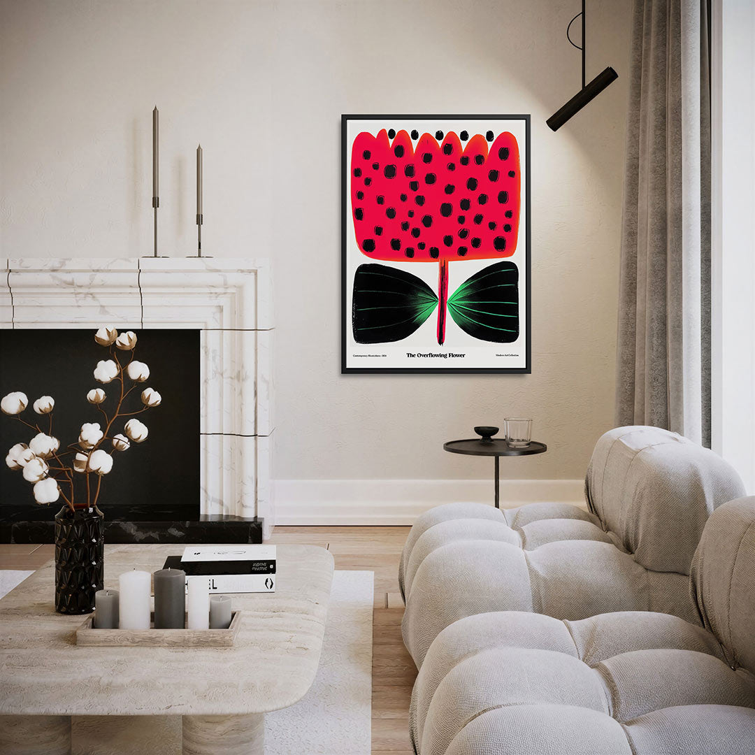 Vrolijke bloemvorm – moderne staande wandkunst