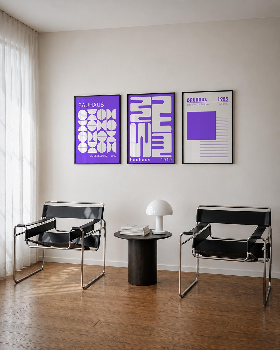 Vorm en kleur posterset – derde productweergave – deze posterset in drie delen toont een speelse ordening van