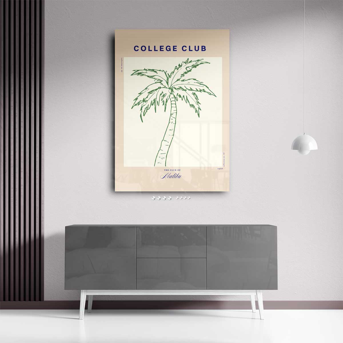 College Club Palmboom Art Print – staand kunstwerk voor modern interieur