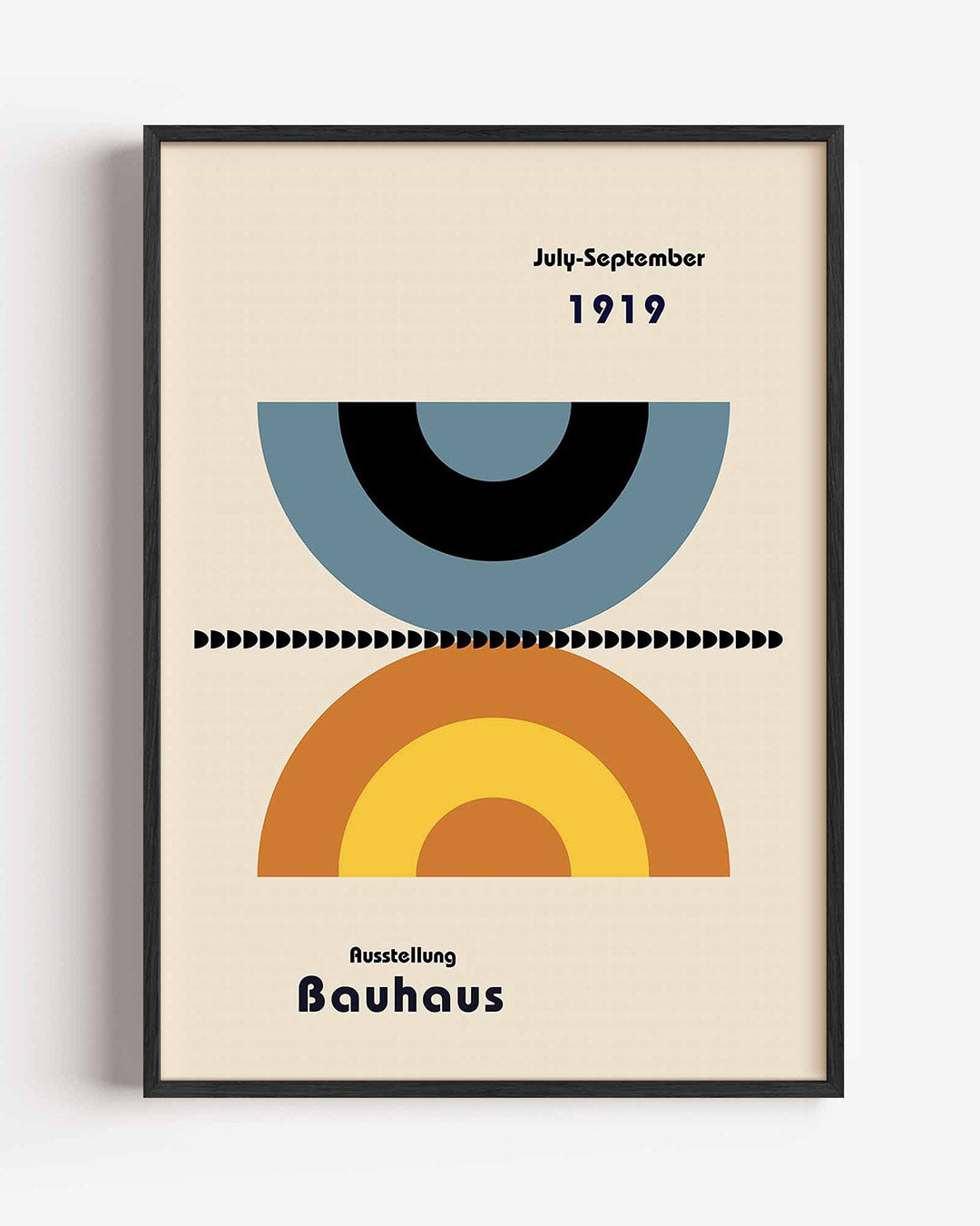 Vorm en balans – staande Bauhaus poster als wanddecoratie