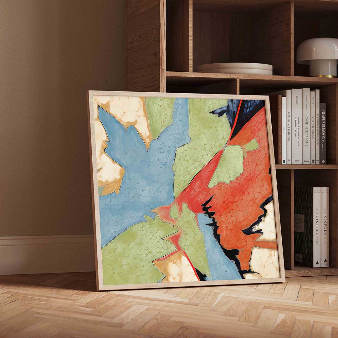 Abstracte vormen – moderne wandkunst met kleur en vormen als poster