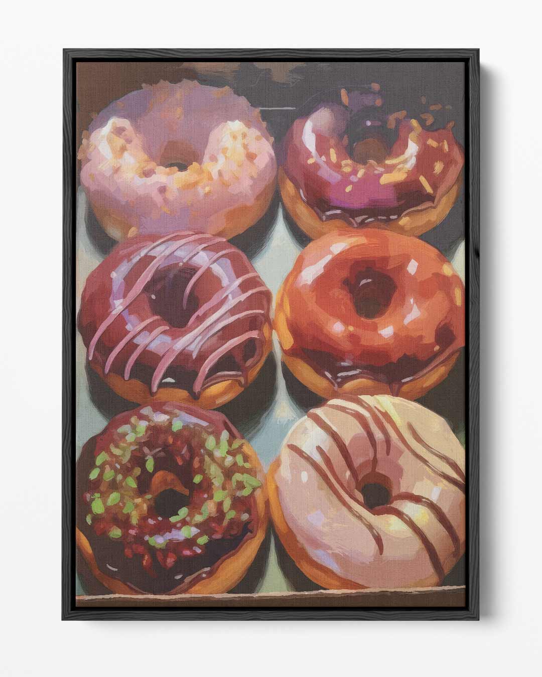 Donut Droom – portret kunstwerk als wanddecoratie
