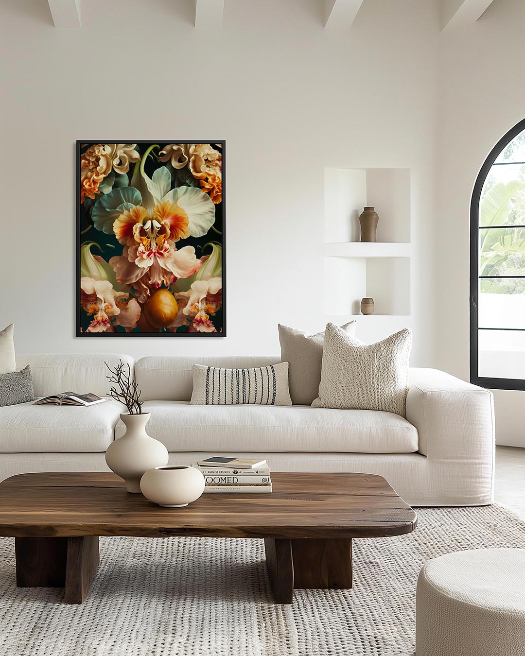 Florale fantasie – moderne staande wandkunst