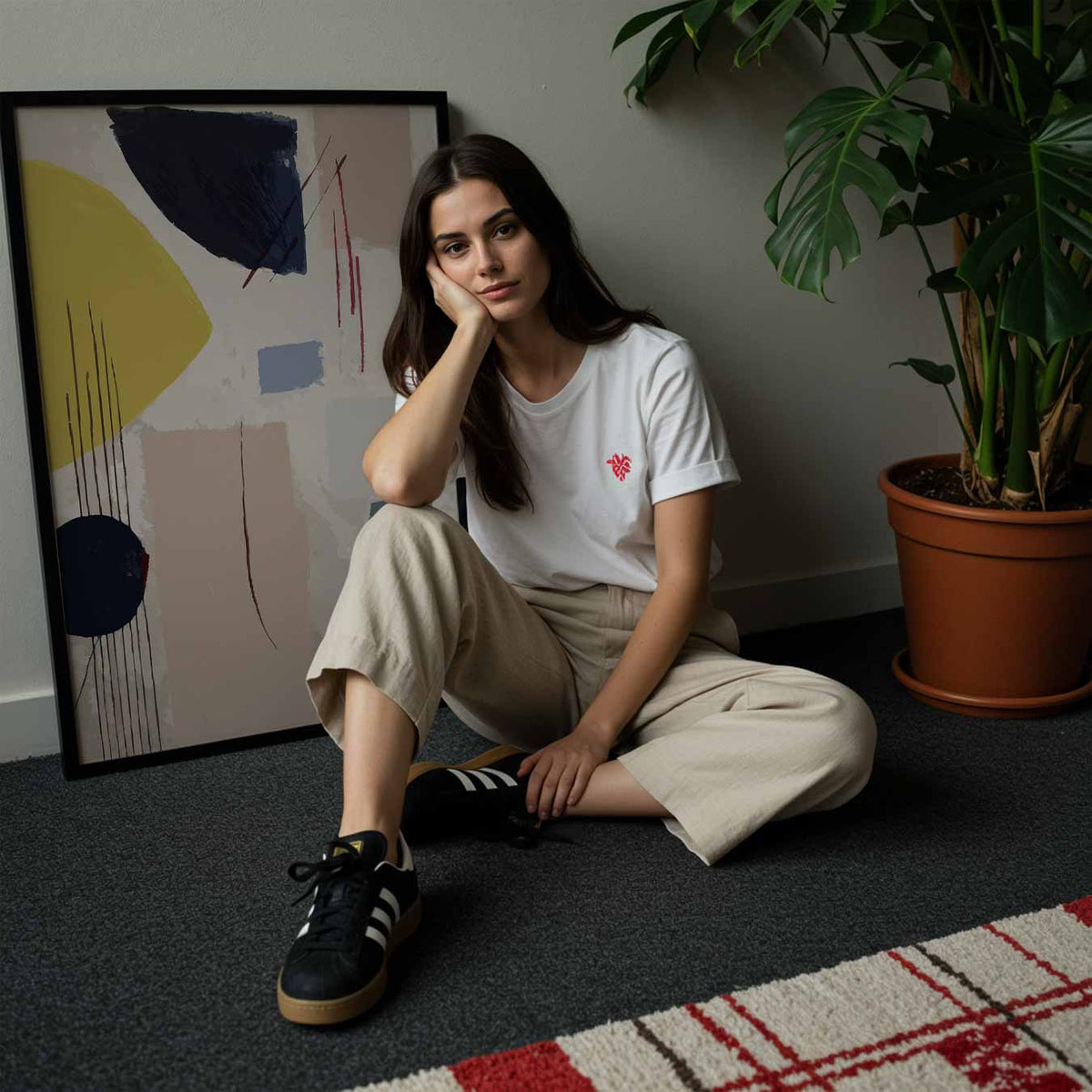 Moderne Abstracte Compositie – abstracte wandkunst als portret poster
