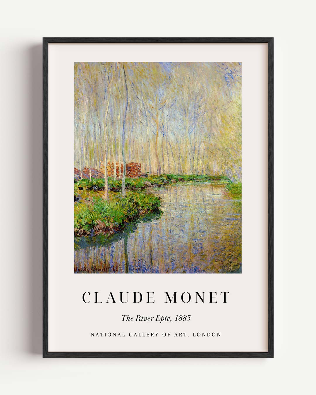 Monet's Dromerige Rivierlandschap – Popart en Streetart portret poster als wanddecoratie