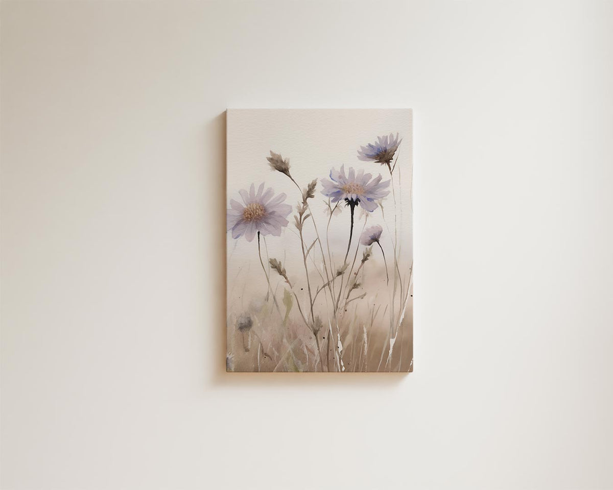 Zachte Bloemendroom – kunstwerk met zwarte baklijst