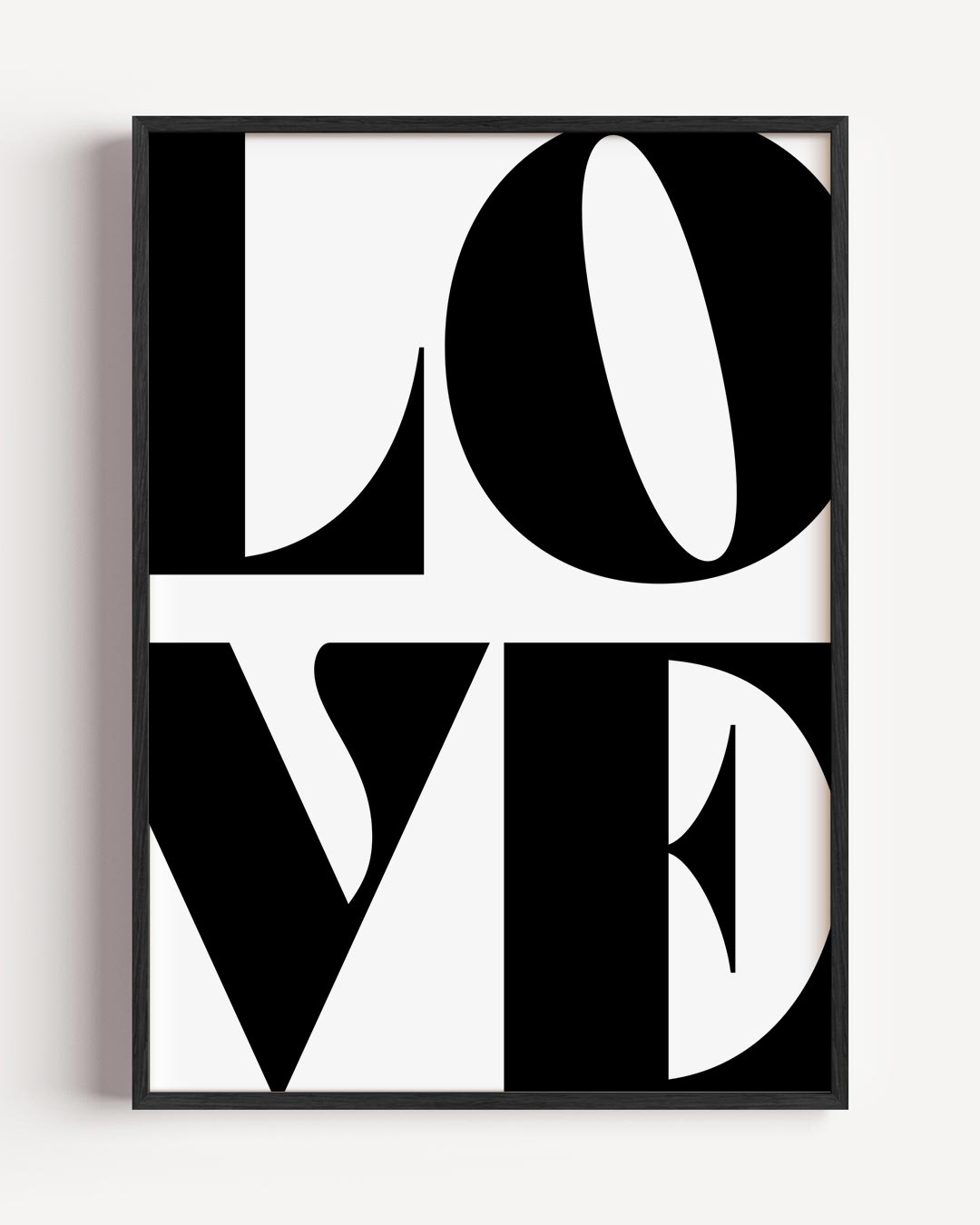 Moderne Typografie Liefdesposter – typografie portret poster als wanddecoratie