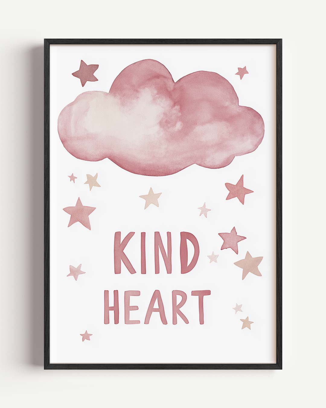Dromerige Roze Wolk – kids portret poster als wanddecoratie