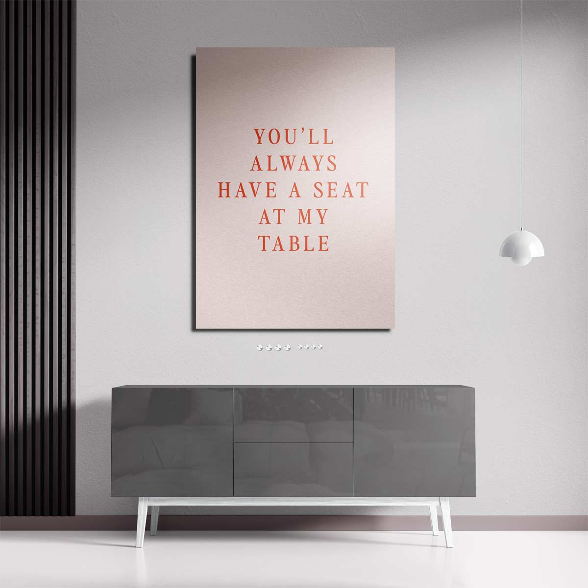 Uitnodigende Muurtekst – staande wandkunst voor woonkamer of interieur