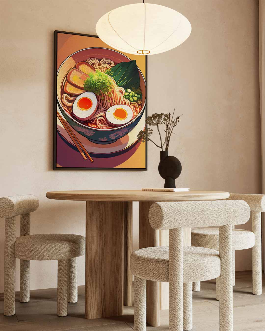 Levende Ramen Kom – canvas wanddecoratie in portret formaat