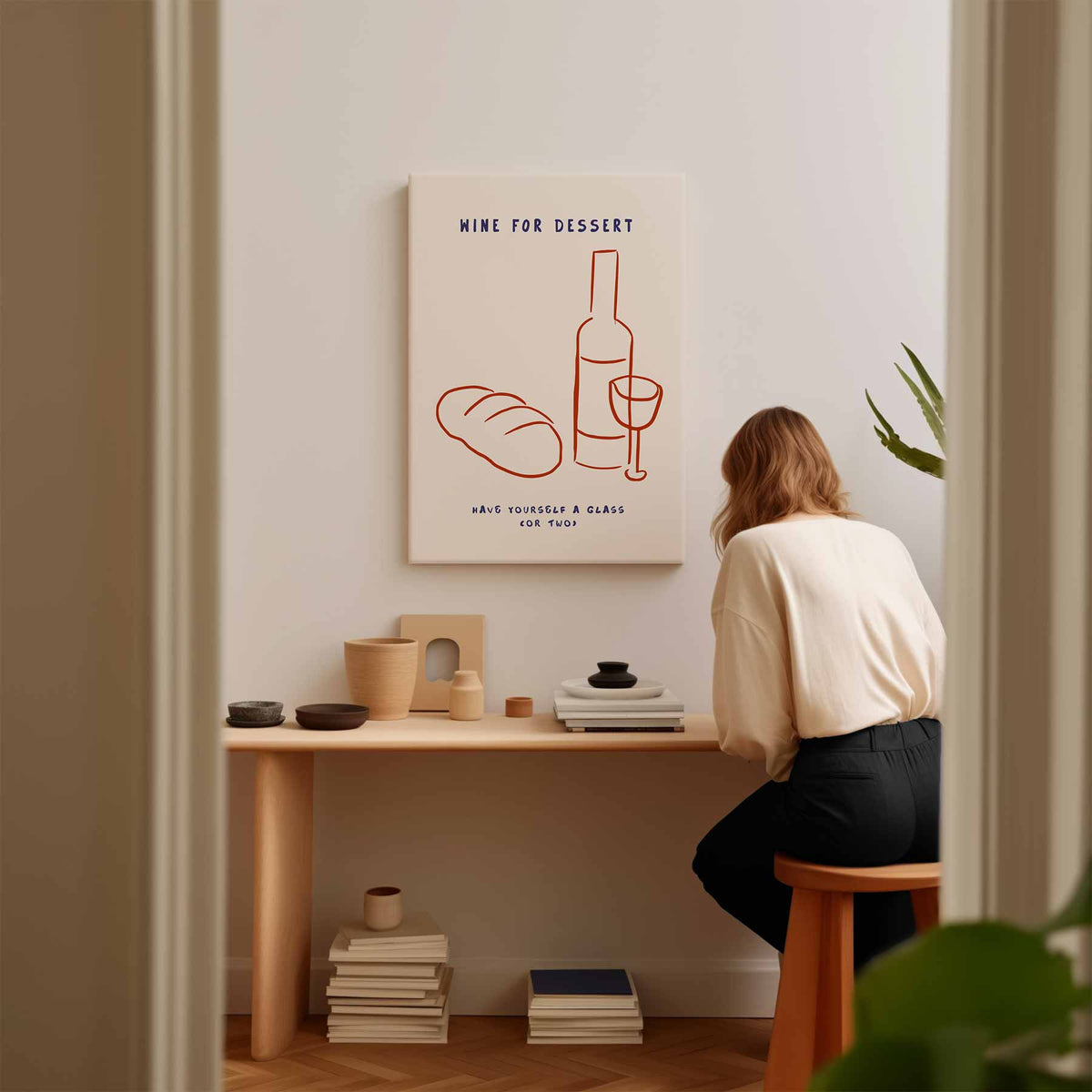 Wijn voor Dessert – plexiglas kunstwerk als wanddecoratie