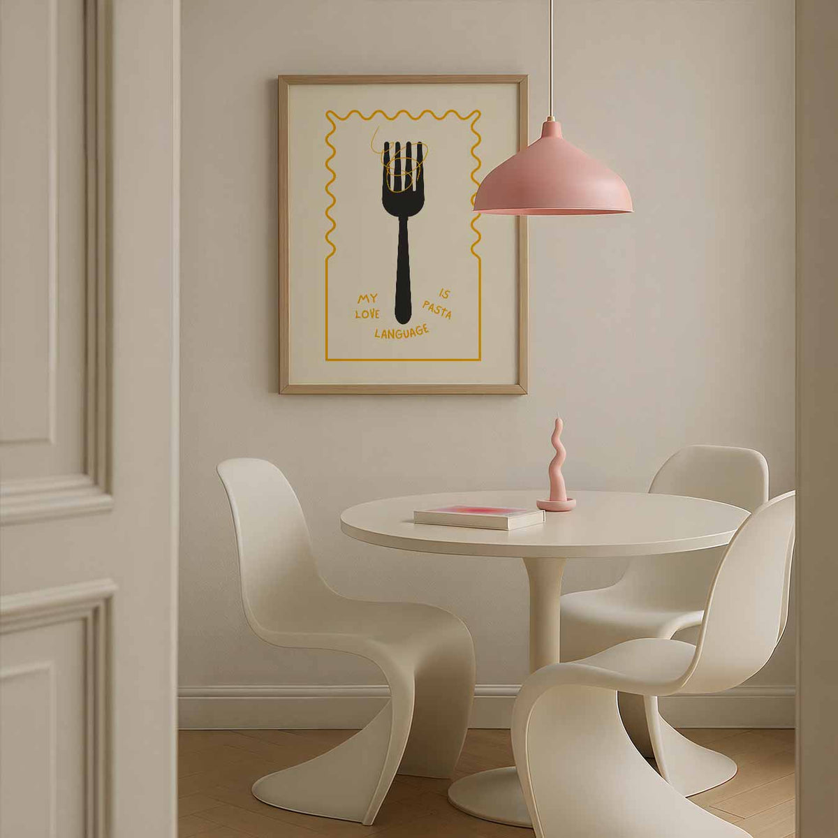 Pasta Liefdestaal – zomerse poster in staand formaat