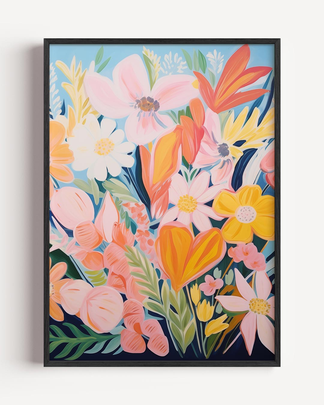 Vrolijke Bloemenpracht – bloemen portret poster als wanddecoratie