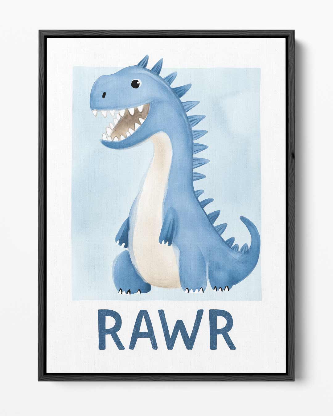 Vrolijke Dino Poster – portret kunstwerk als wanddecoratie