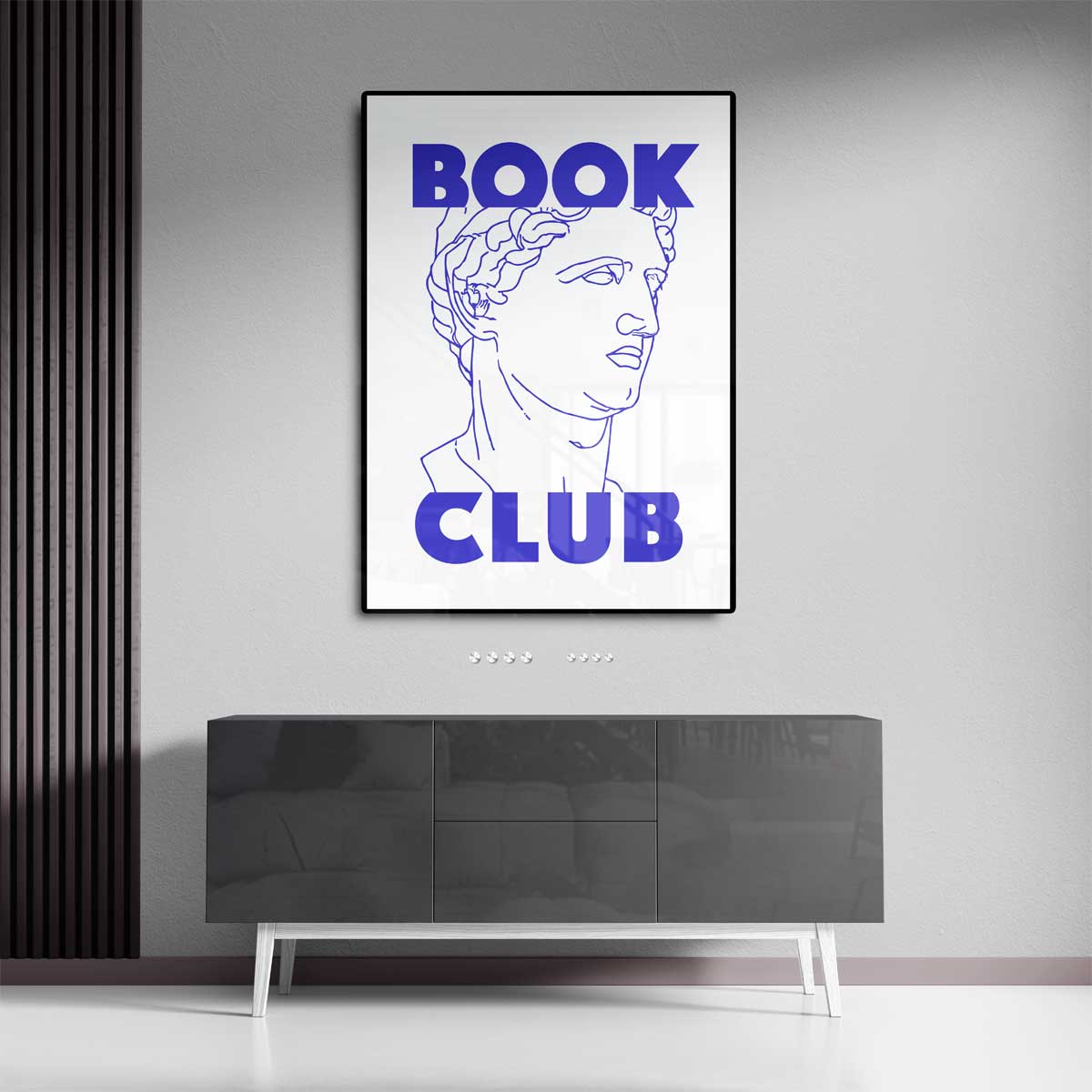 Boekclub Klassieke Buste – canvas kunstwerk als wanddecoratie