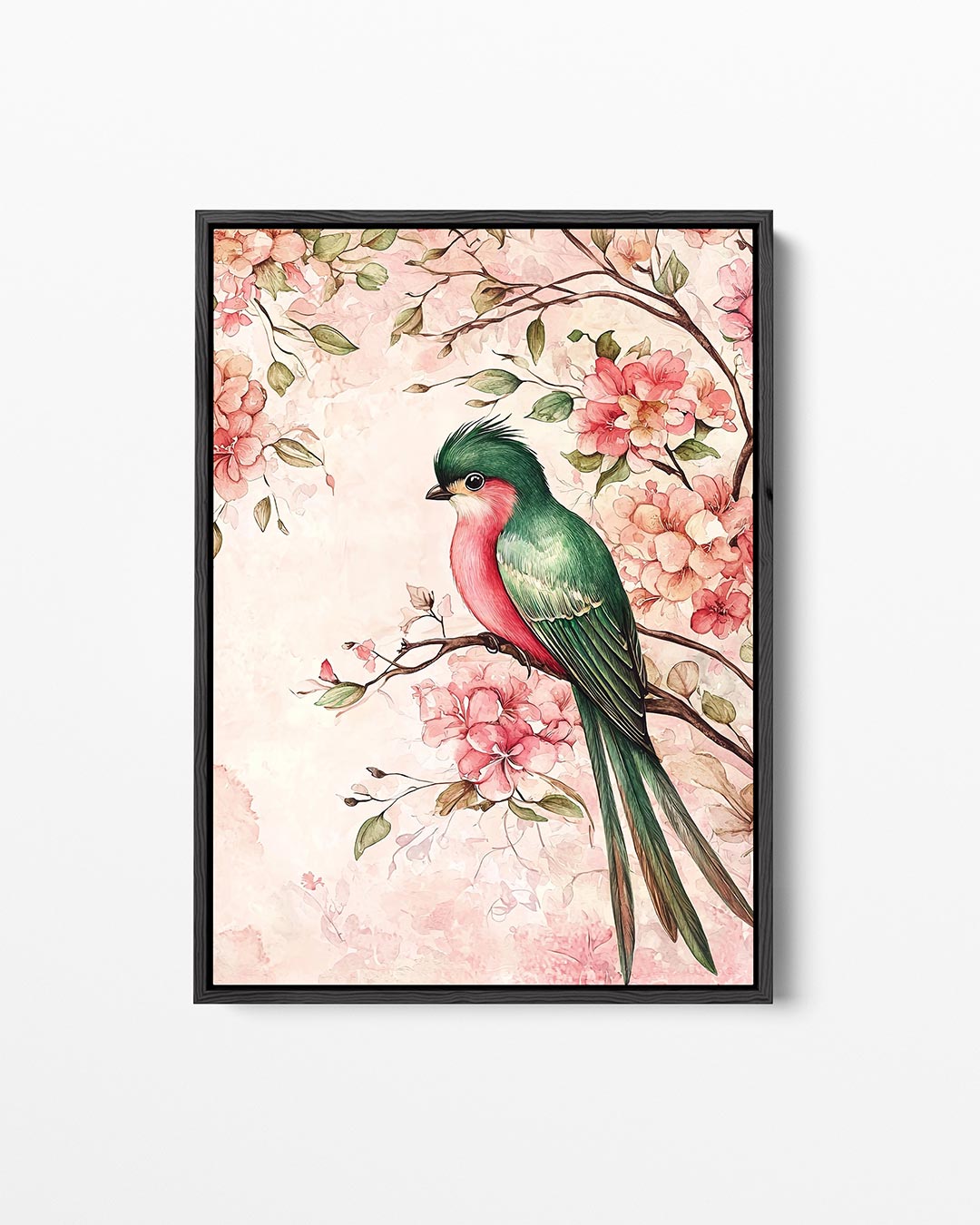 Vogel en bloesem – staand wanddecoratie kunstwerk