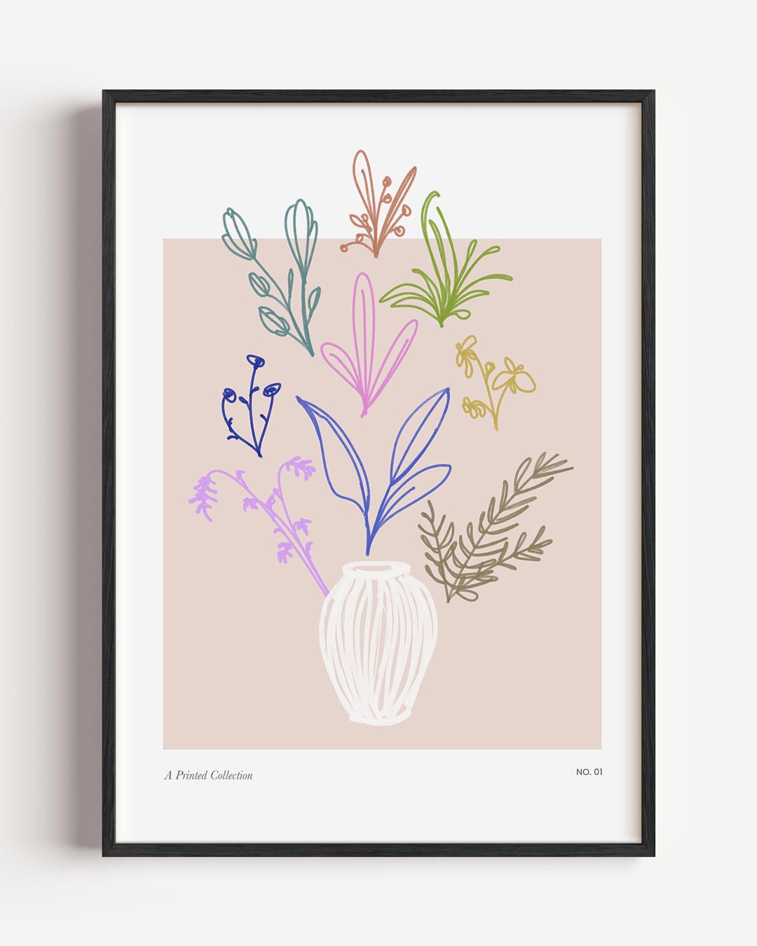 Vrolijke Bloemenvazen – bloemen portret poster als wanddecoratie