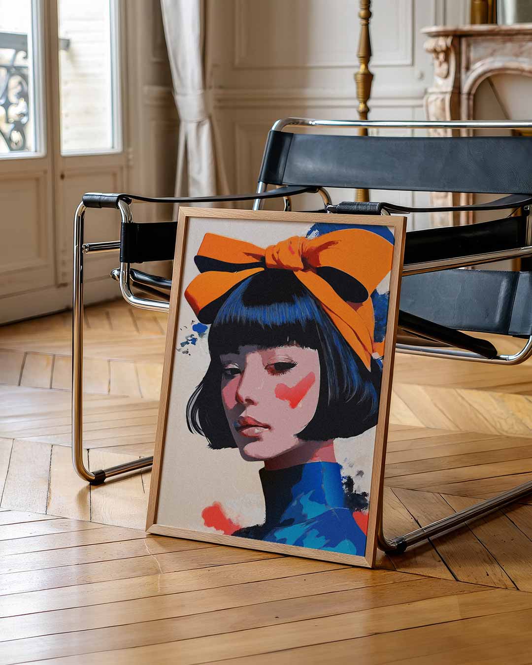 Stijlvolle Retro Portretposter – zomerse wandkunst als portret poster