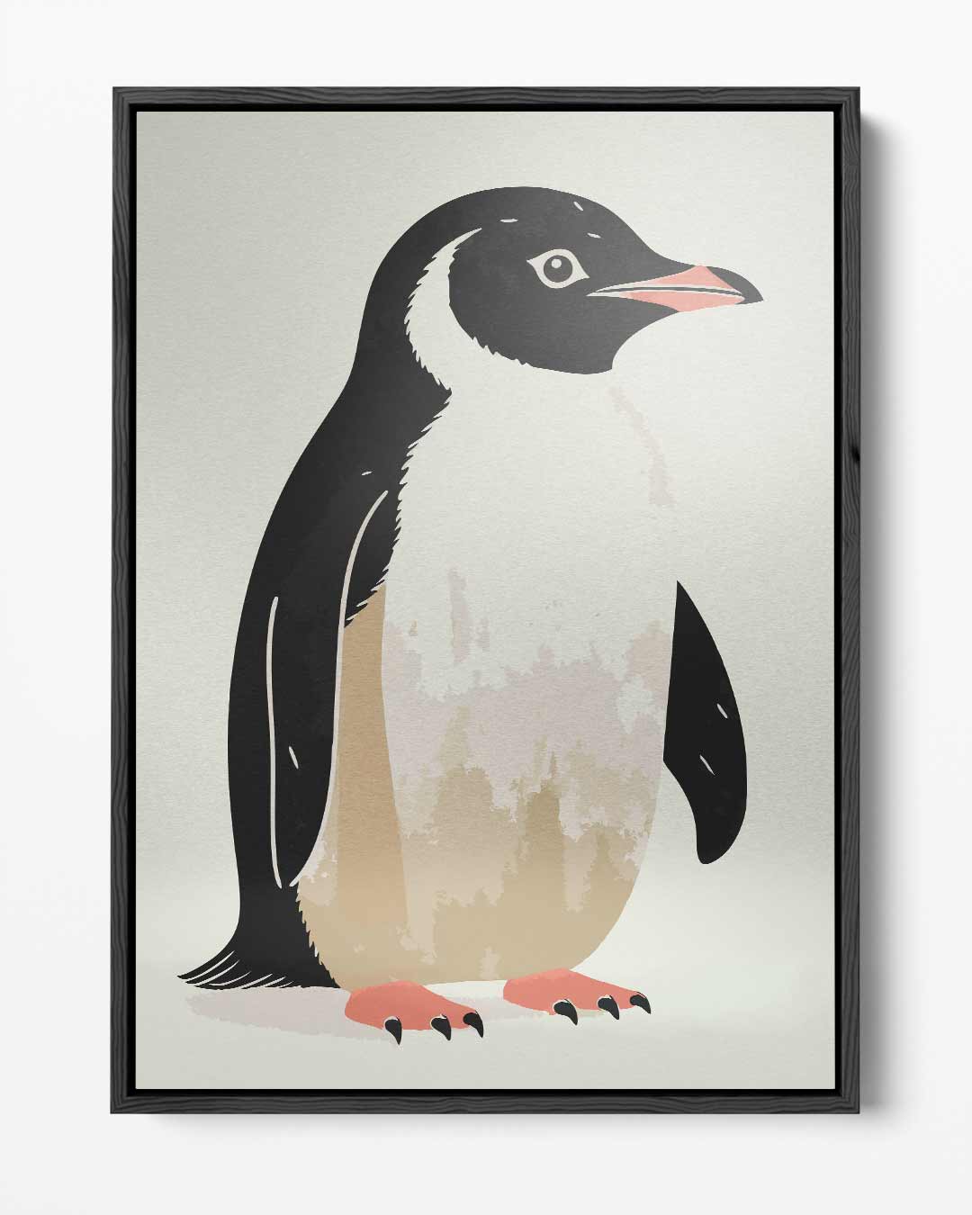 Stijlvolle Pinguïn Illustratie – portret kunstwerk als wanddecoratie