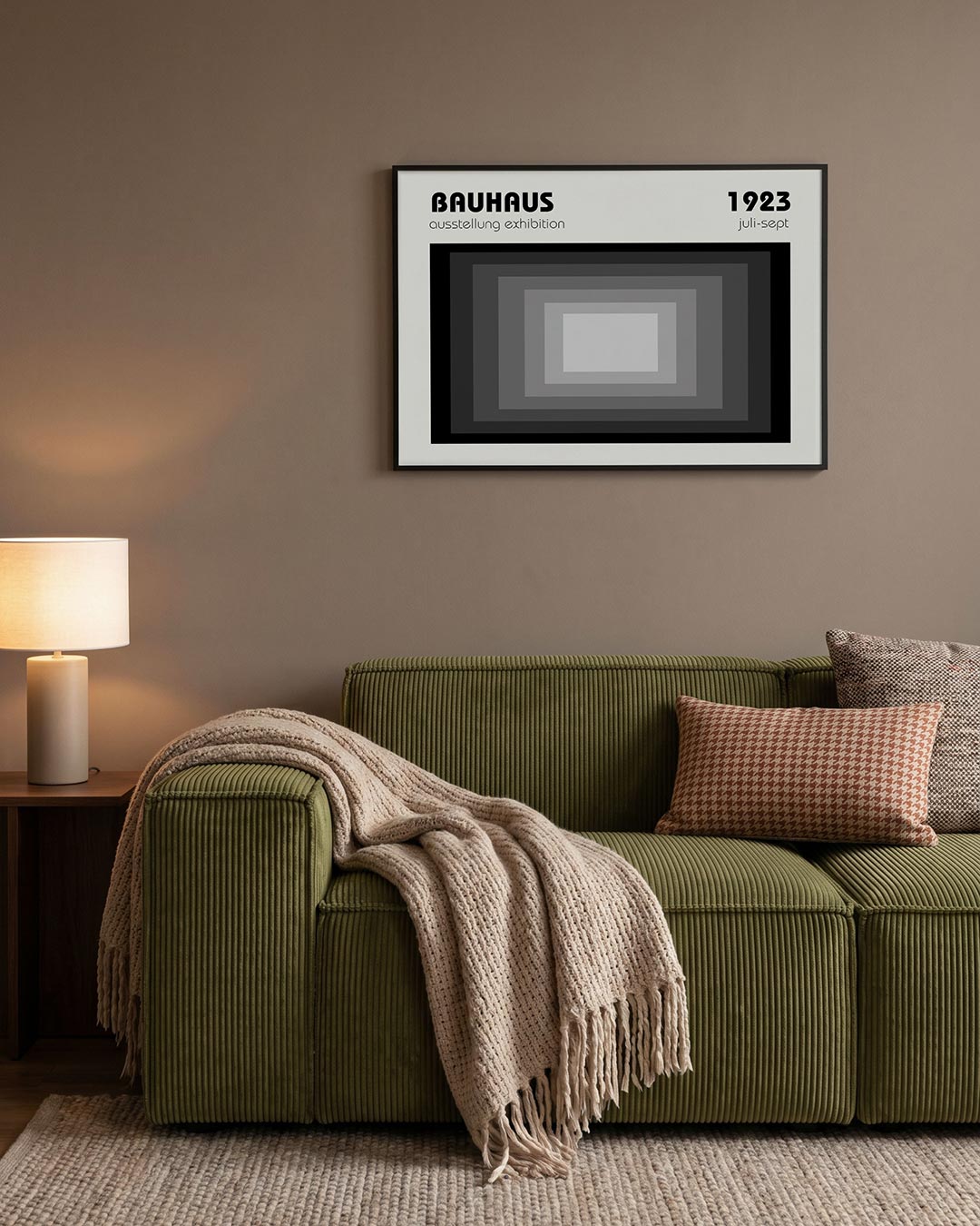 Vorm en balans – geometrische Bauhaus poster in liggend formaat