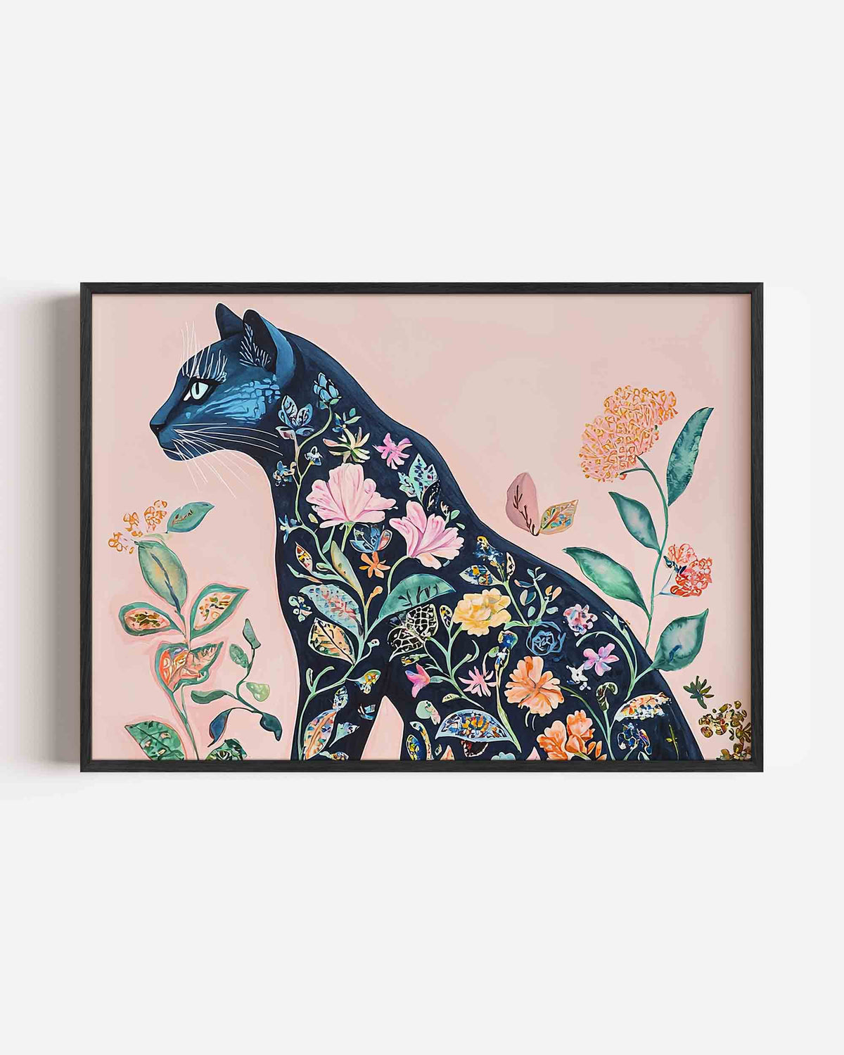 Bloemenkat – dieren landscape poster als wanddecoratie