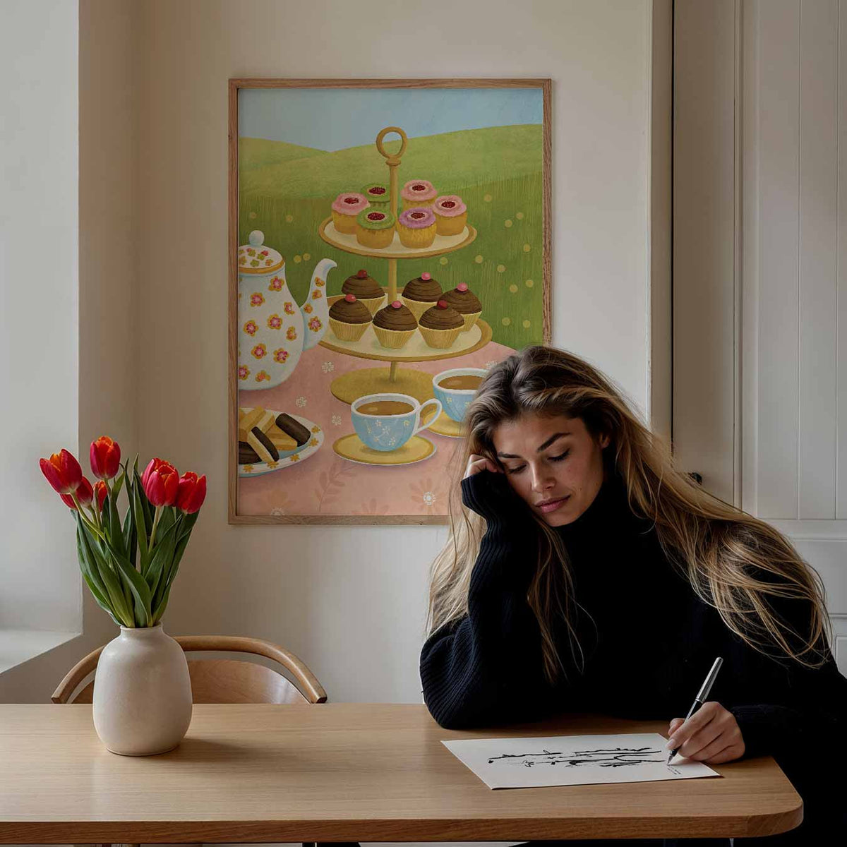 High Tea Sfeervol – keuken portret poster, afbeelding 7
